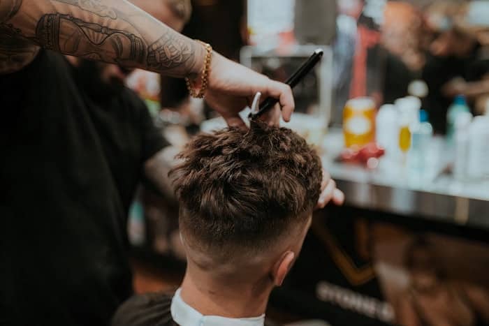 Interior de la barbería clásica